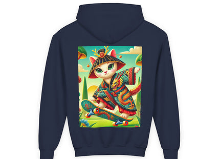 Dragon Dance on Wheels Youth Heavy Blend Hooded Sweatshirt