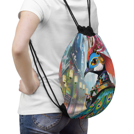Techno Plumes Drawstring Bag