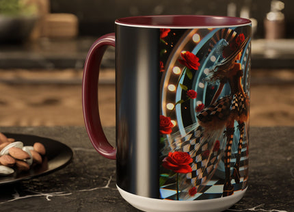 Halloween Witch Through the Mirror Colorful Mugs (11oz, 15oz)