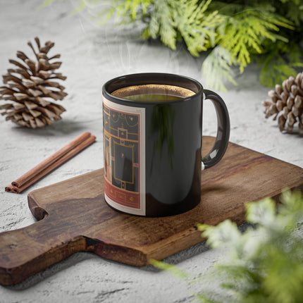Pompeii Walls Pl.04 by Victor Steeger Colorful Mugs, 11oz