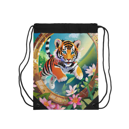 Majestic Tiger Drawstring Bag