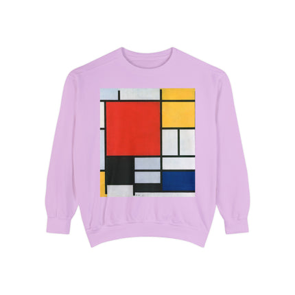 Composition with Red, Yellow, Blue, and Black by Piet Mondrian Garment-Dyed Sweatshirt