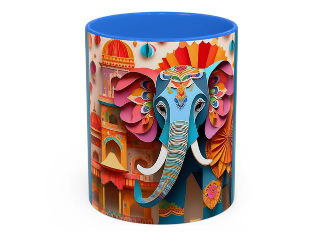 Elephant at an Autumn Festival Colorful Mugs (11oz, 15oz)