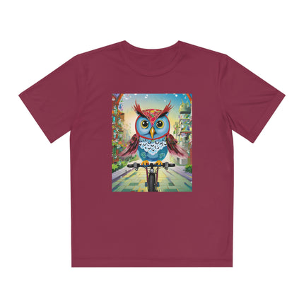 Cycling Owl Youth Competitor Tee – Urban Adventure & Playful Energy