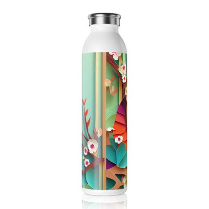 A Playful Red Panda Slim Water Bottle