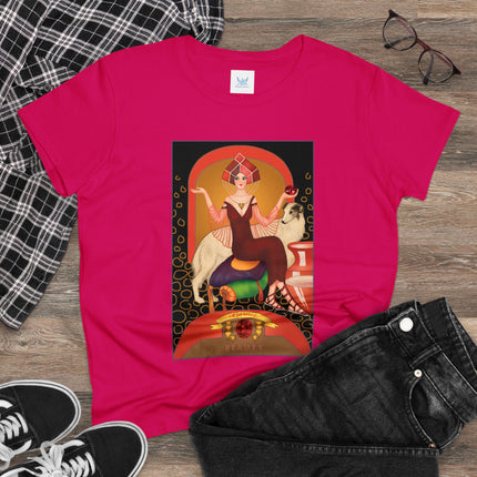 January & Garnet (from the Gem Series) by Sofia Chiostri Women's Midweight Cotton Tee