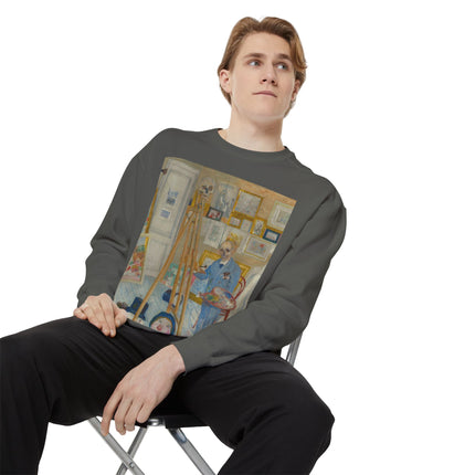 The Skeleton Painter by James Ensor Garment-Dyed Sweatshirt