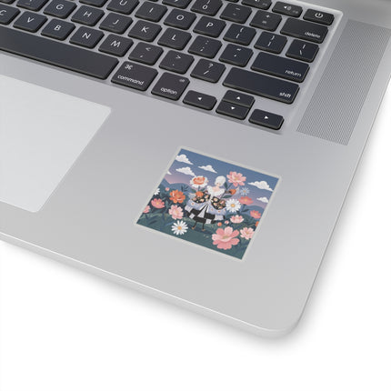 🌸🎀 The Grand Floral Promenade Kiss-Cut Stickers – Art Deco Fashion Fantasy