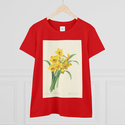Choix des plus belles fleurs, Plate 052 by Pierre Joseph Redouté  Women's Midweight Cotton Tee