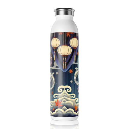 Skeleton Kabuki Performer Slim Water Bottle