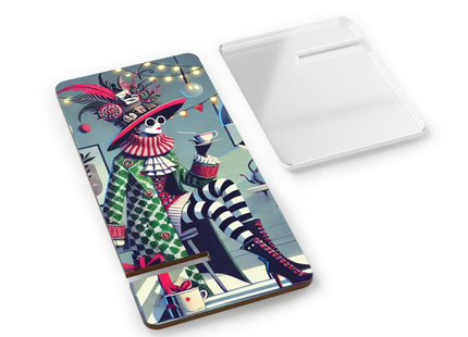Whimsical Christmas Tea Party Mobile Display Stand for Smartphones
