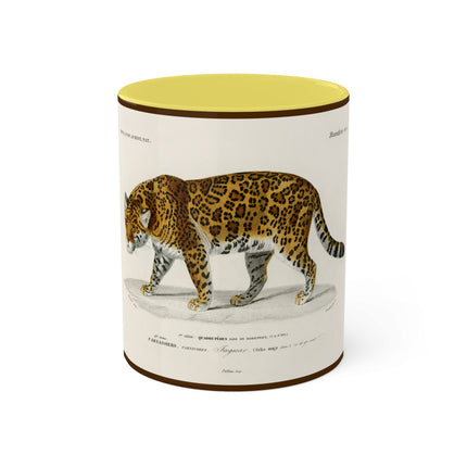 Jaguar by Charles Dessalines D' Orbigny Colorful Mugs, 11oz