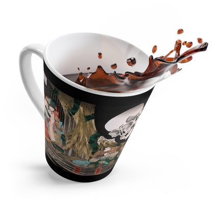 Mitsukuni Defying the Skeleton Spectre by Utagawa Kuniyoshi Latte Mug
