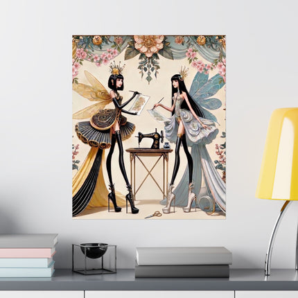 🧚✨ The Quiet Work of Fairies Matte Vertical Poster – Enchanted Atelier & Gentle Magic