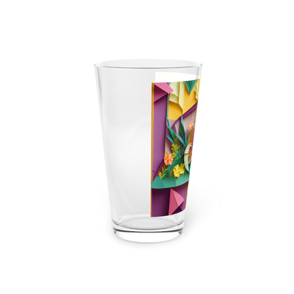 Origami Bicycle Glass, 16oz