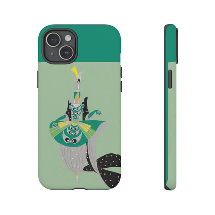 Peacock Dancer Phone Case – Opulent Glamour & Theatrical Elegance