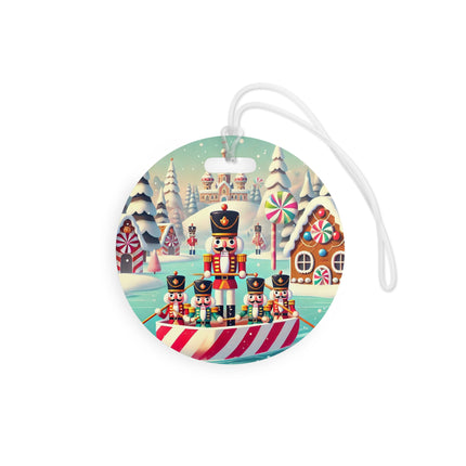 Nutcracker Candy-Striped Adventure Luggage Tag