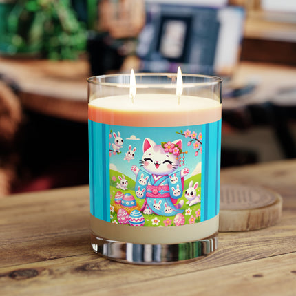 Springtime Kitten’s Easter Joy Scented Candle - Full Glass, 11oz