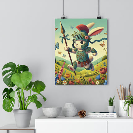 Rabbit Gladiator Giclée Art Print