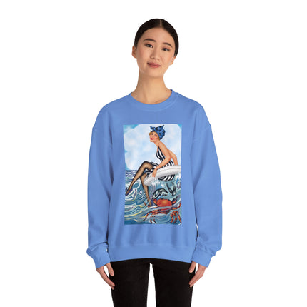 Playful Waves and Fashion Follies Heavy Blend™ Crewneck Sweatshirt