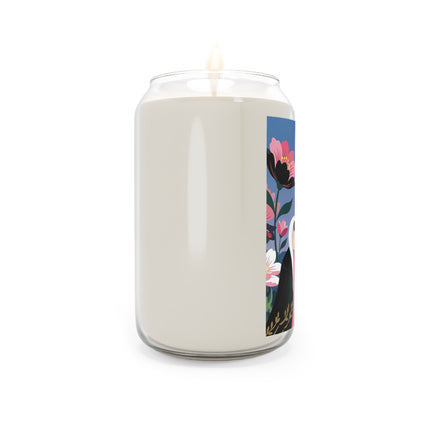 🌹🎄 The Lady Of The Candlelit Rose Tree Scented Soy Candle – Art Deco Christmas Garden