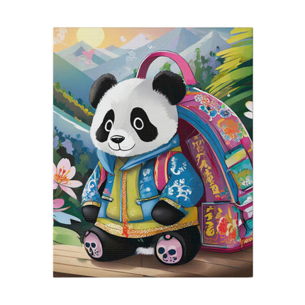 Baby Panda Matte Canvas, Stretched, 0.75"