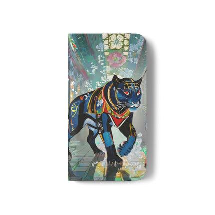 🐾💎 Cyber Panther's Hunt Flip Case – Digital Instinct & Neon Pursuit