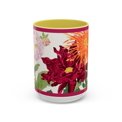 Dahlia Flower by Tanigami Kônan Colorful Mugs (11oz, 15oz)