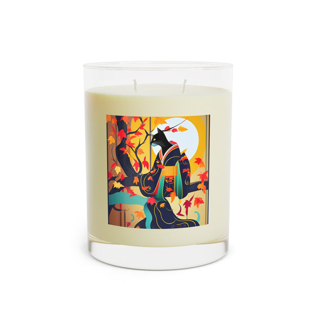 Black Cat in Kimono Scented Candle - Full Glass, 11oz