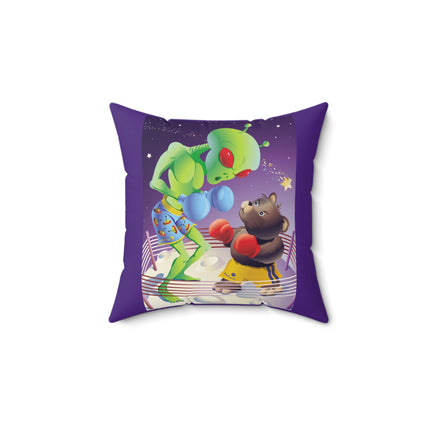 Cosmic Clash Spun Polyester Square Pillow