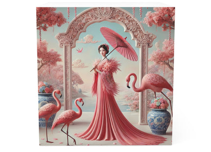 Petals, Porcelain, and Flamingos Note Cube