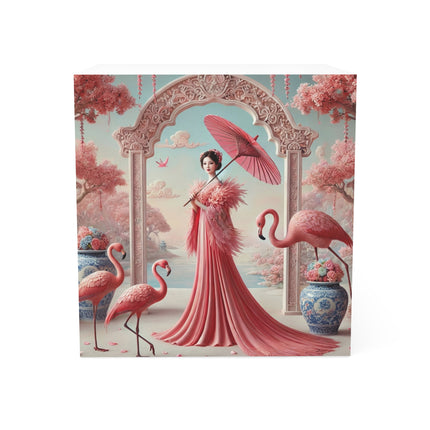 Petals, Porcelain, and Flamingos Note Cube