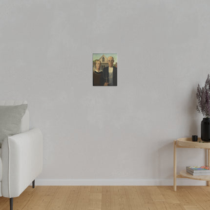 American Gothic by Grant Wood Matte Canvas, Stretched, 0.75"
