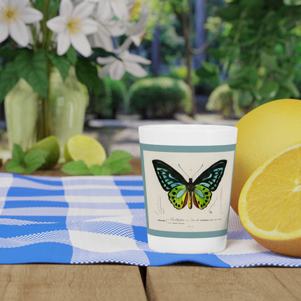 Green Birdwing by Charles Dessalines D' Orbigny Ceramic Shot Glass