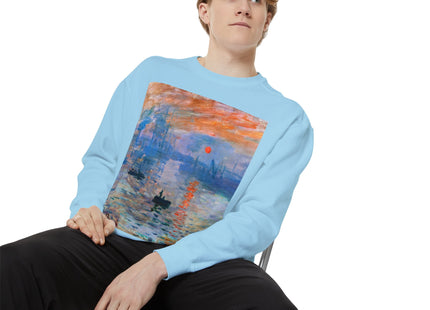 Sunrise by Claude Monet Unisex Garment-Dyed Sweatshirt