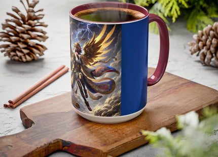 Valkyrie Descending Through Storm Colorful Mugs (11oz, 15oz)