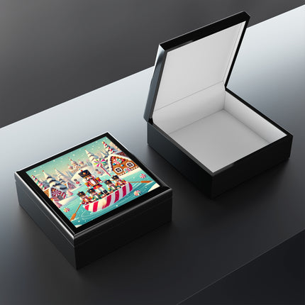 Nutcracker Candy-Striped Adventure Jewelry Box