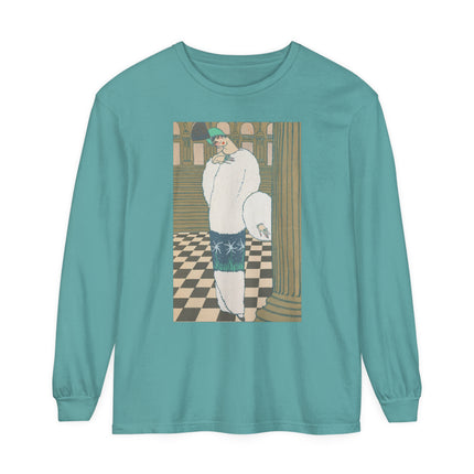 Les Hermines by Georges Lepape Garment-dyed Long Sleeve T-Shirt