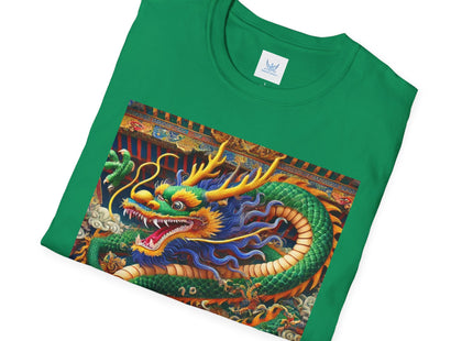 Tibetan Dragon Over Kabuki Duel Unisex Softstyle T-Shirt