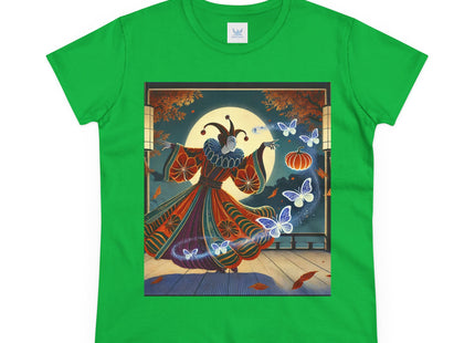 Court Magician with Ghost Butterflies Women's Midweight Cotton Tee