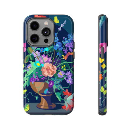 Midnight Floral Reverie Phone Case – Vibrant Bloom & Enchanted Beauty