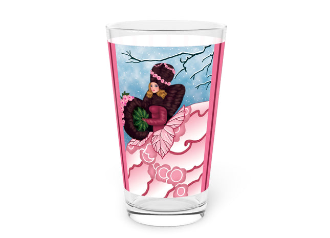 Winter Rose Empress Glass, 16oz