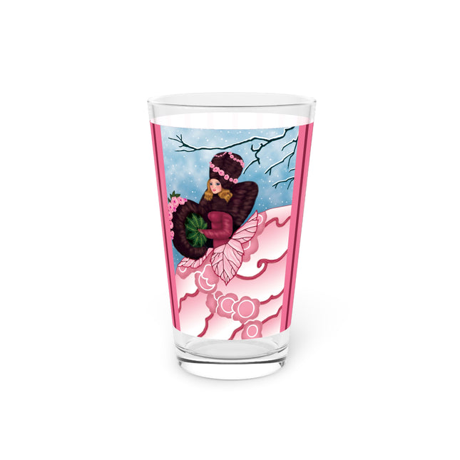 Winter Rose Empress Glass, 16oz