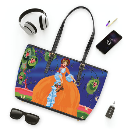 Spring Whispers PU Leather Shoulder Bag