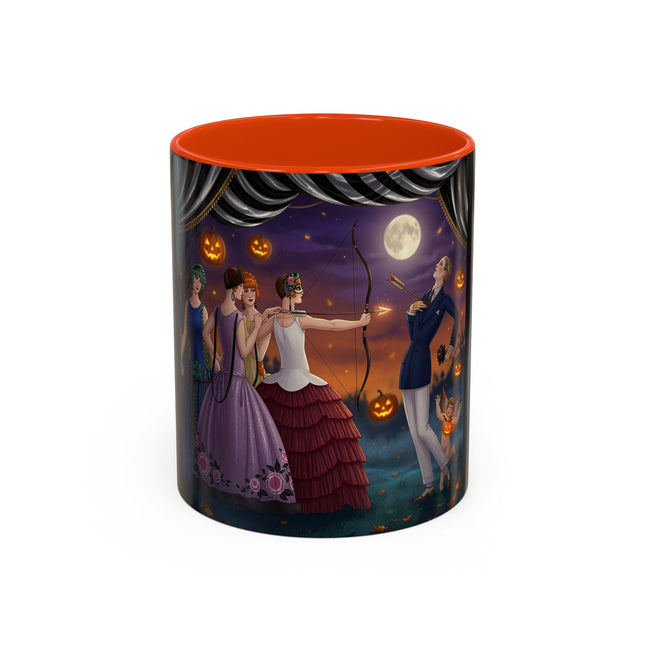 🏹🎃 Cupid's Arrow At Pumpkin Moon Manor Colorful Mug – Romantic Halloween Charm
