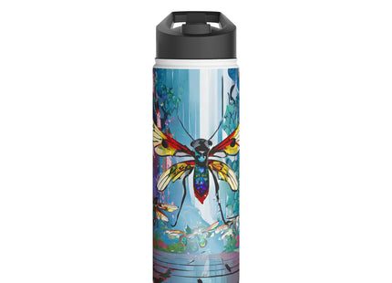 Neon Swarm Stainless Steel Water Bottle