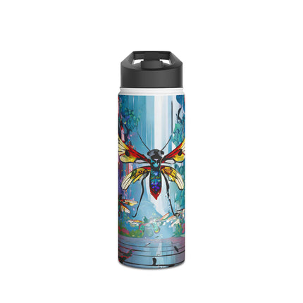 Neon Swarm Stainless Steel Water Bottle