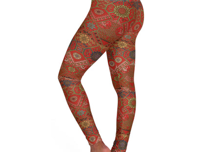 Japanese Fan Pattern by G.A. Audsley High Waisted Yoga Leggings (AOP)