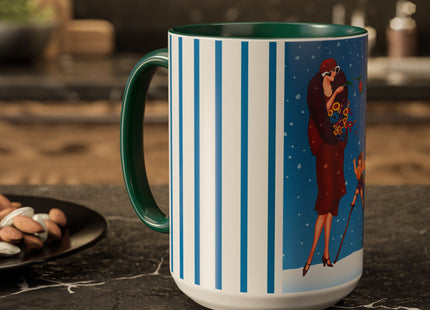 Snowfall & Couture Colorful Mugs (11oz, 15oz)