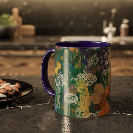 Flowers on the Mountain by August Babberger Colorful Mugs (11oz, 15oz)